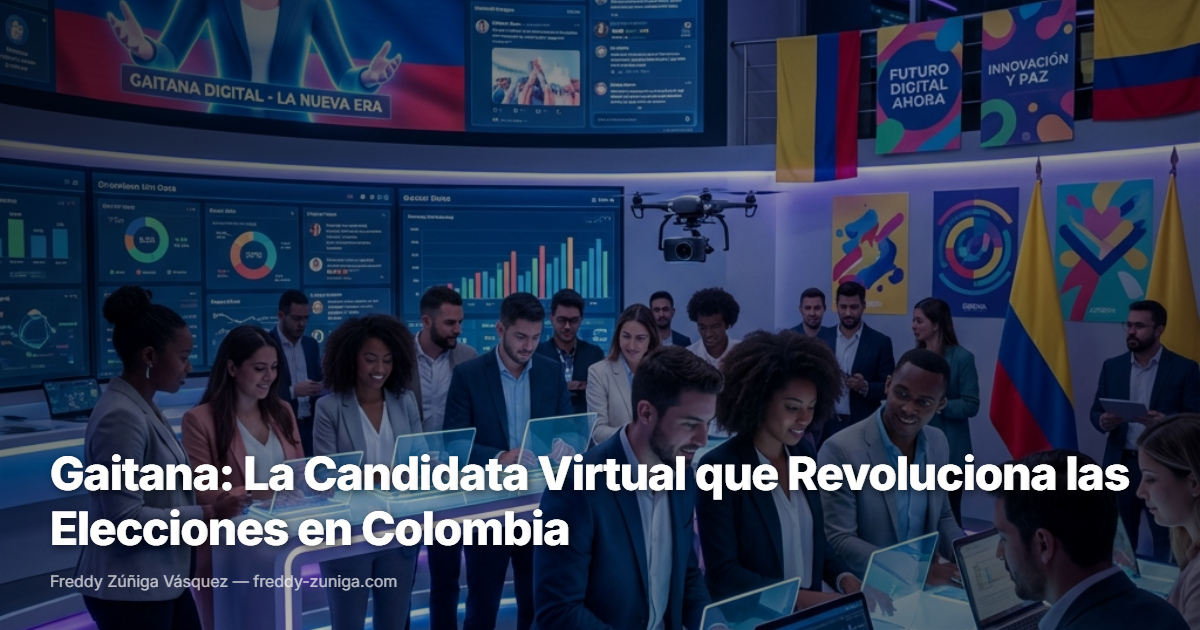 En este momento estás viendo Gaitana: La Candidata Virtual que Revoluciona las Elecciones en Colombia